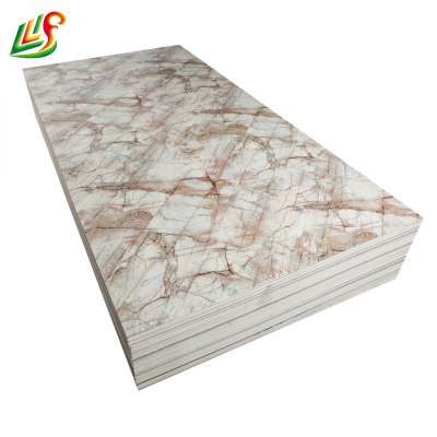 Popular new design fireproof 1220* 2440mm pvc marble sheet for interior decoration wall panel